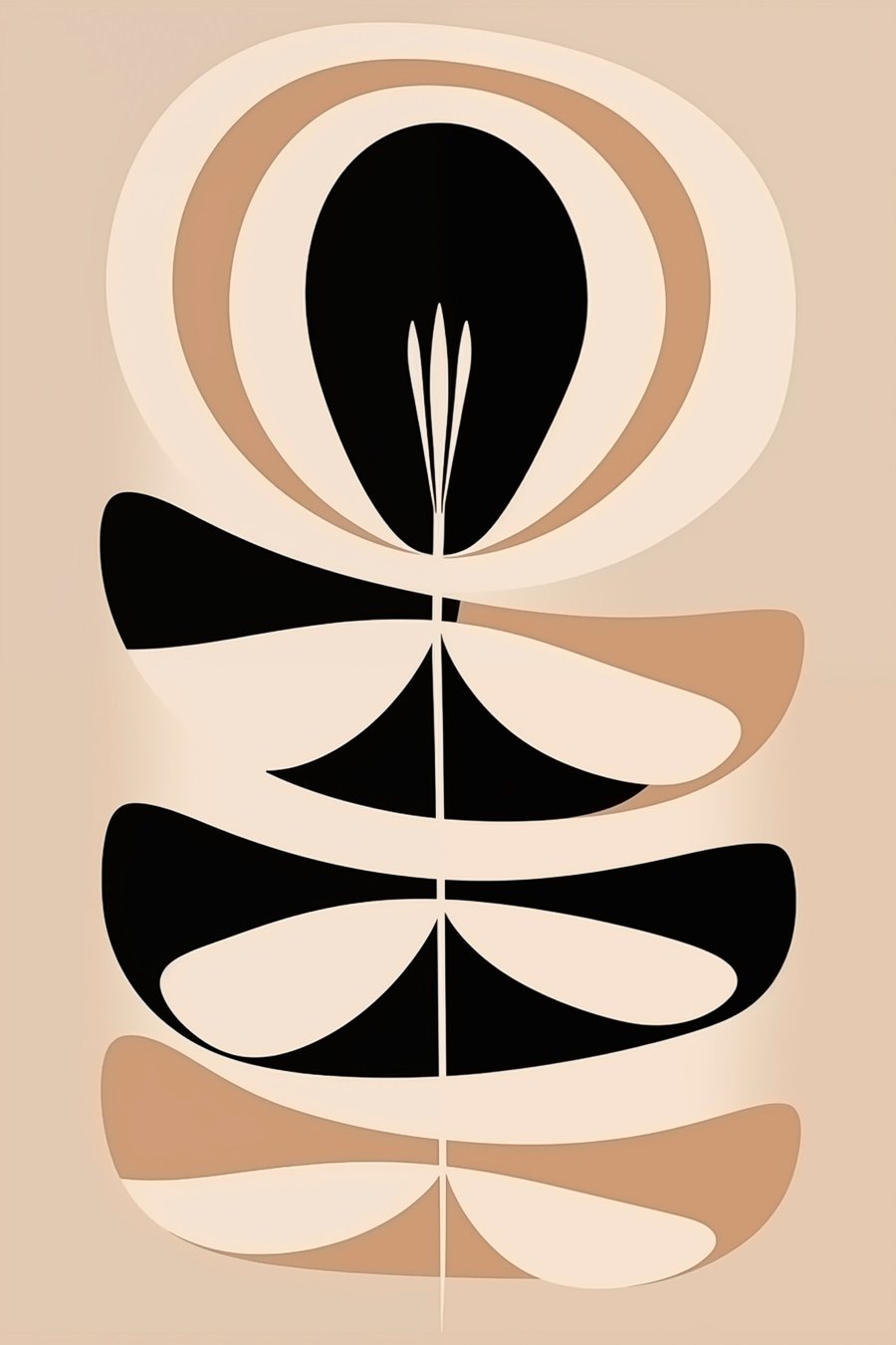 Abstraktní květ — celý design