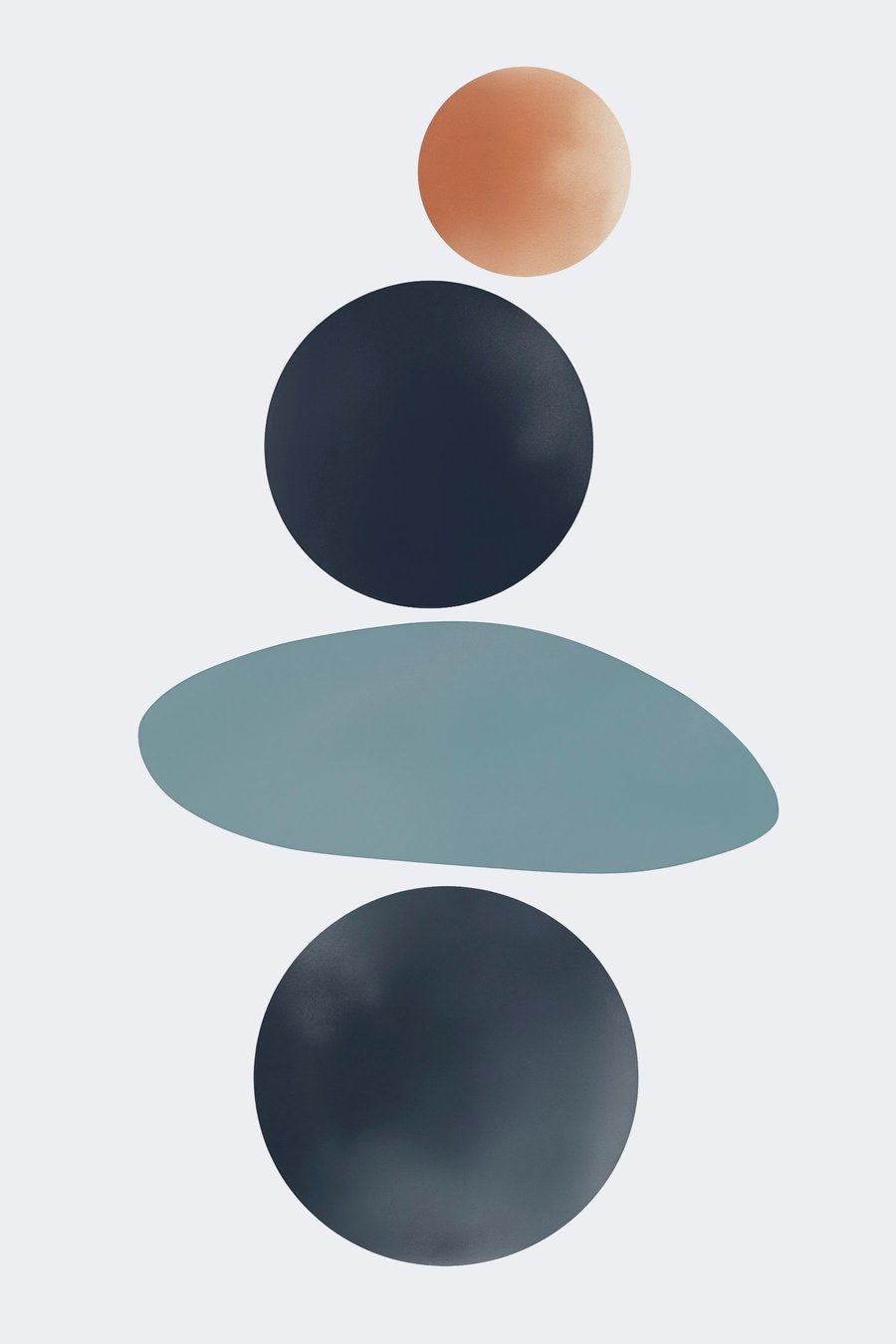 Abstraktní kulaté skvrny — celý design
