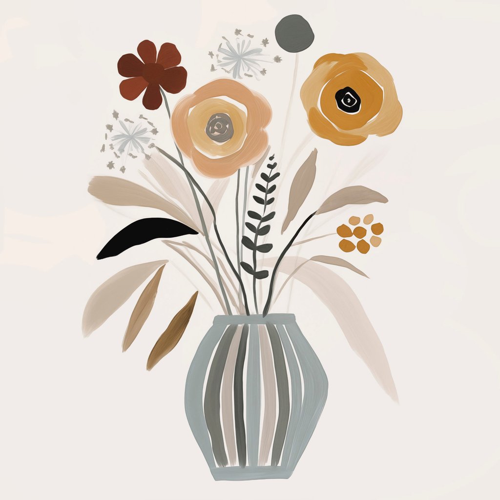 Vázové květy — celý design