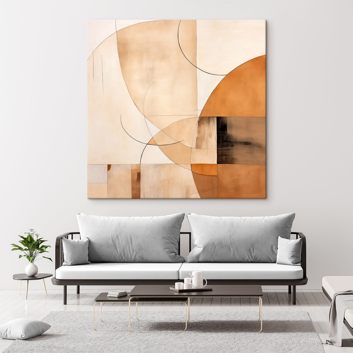 Geometrická abstrakce s křivkami — interiér 3