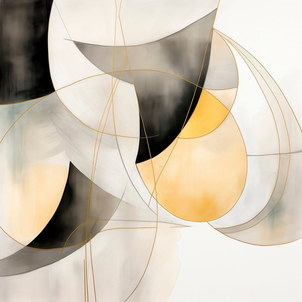 Moderní geometrická abstrakce — celý design