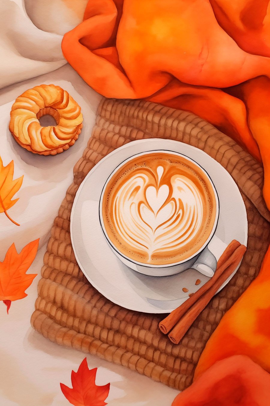 Podzimní latté — celý design