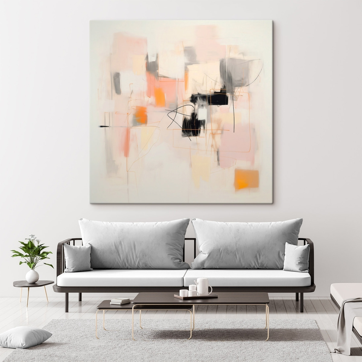 Jemná minimalistická abstrakce — interiér 2