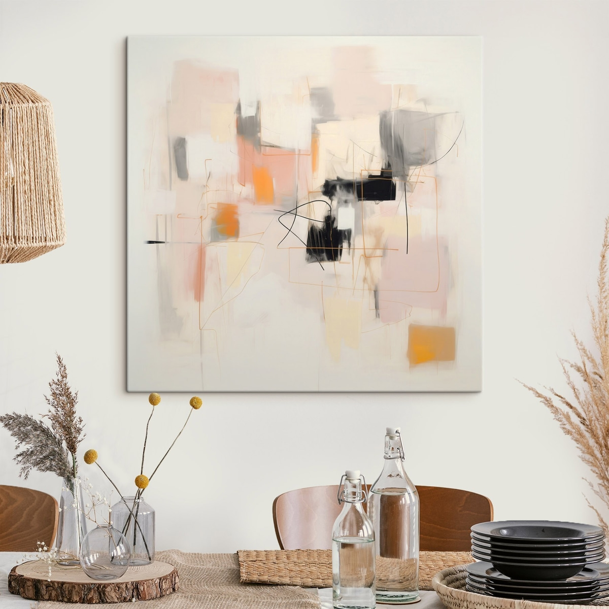 Jemná minimalistická abstrakce — interiér 3