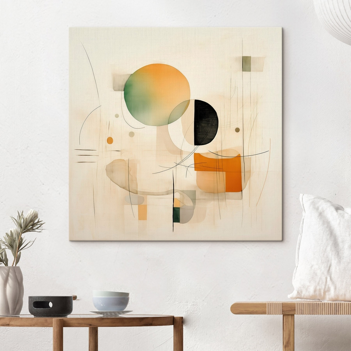 Jemné geometrické akcenty — interiér 2