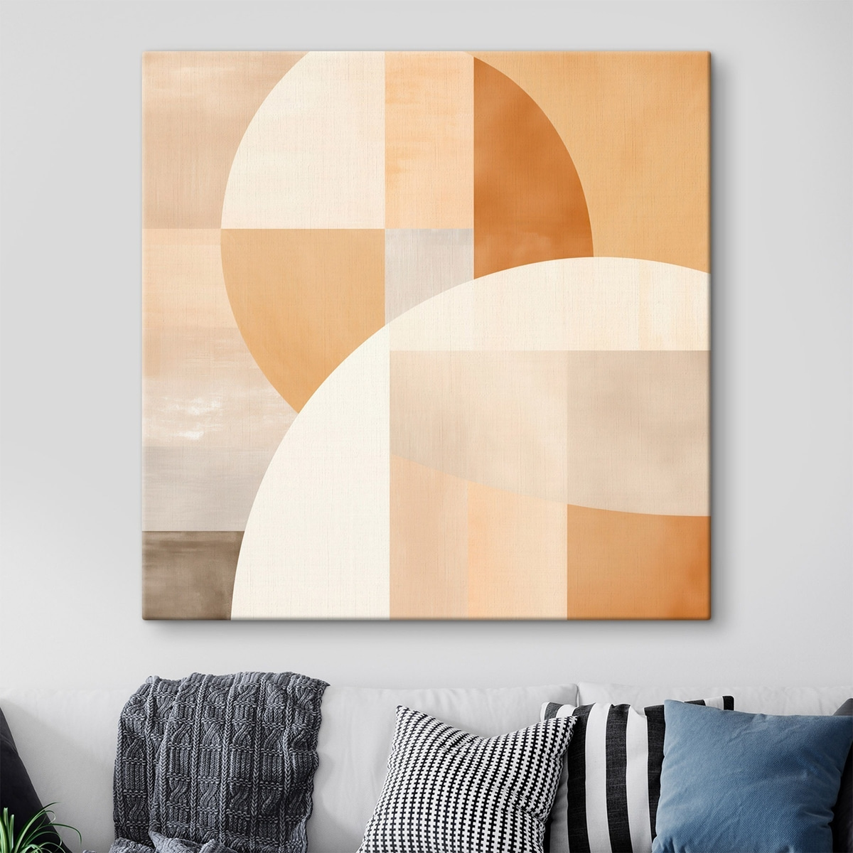 Geometrie v pastelových tónech — interiér 2