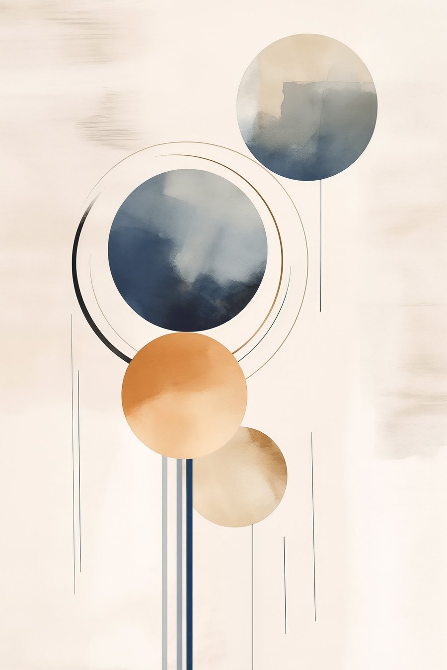 Abstrakce s koulemi — celý design