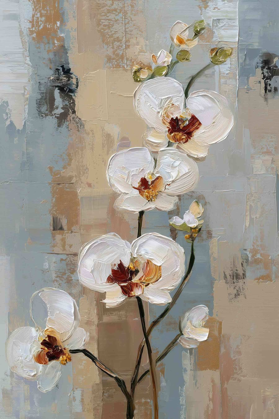 Bílé orchideje — celý design