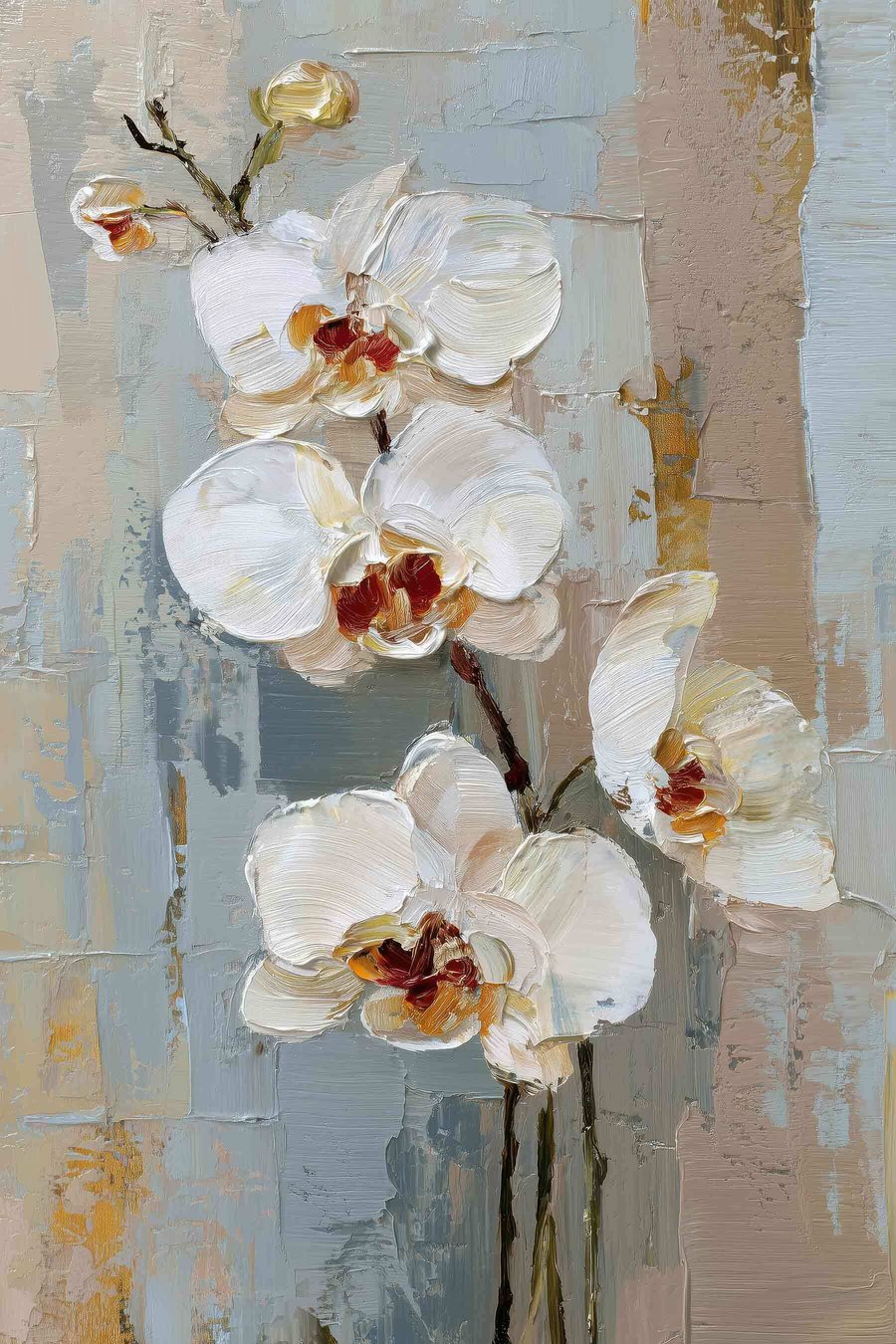 Bílé orchideje — celý design
