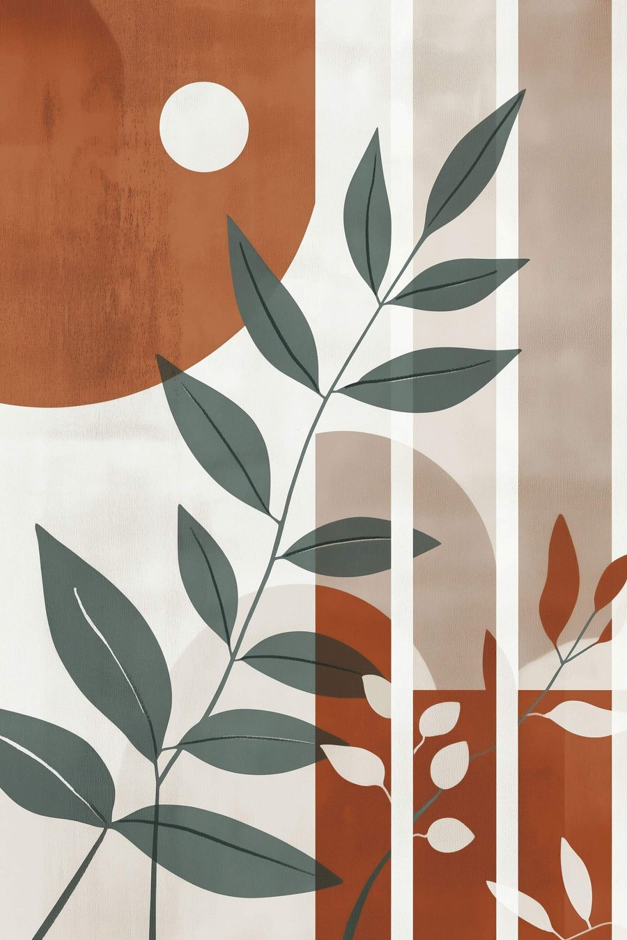 Abstraktní větve a listy — celý design