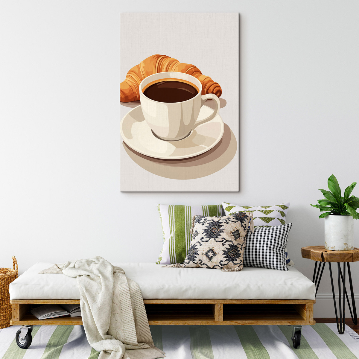 Káva s croissantem — interiér 1