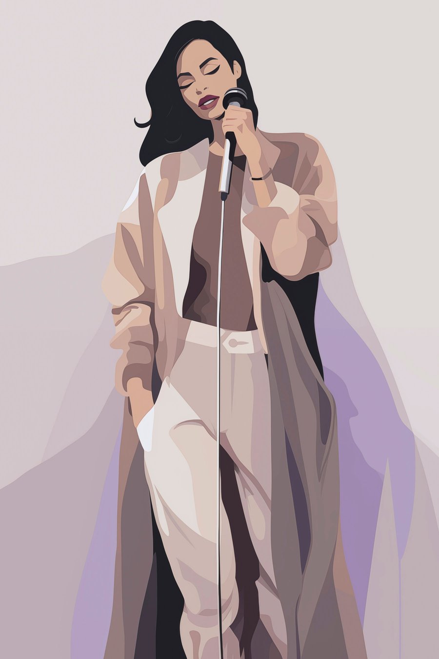 Zpěvák — celý design