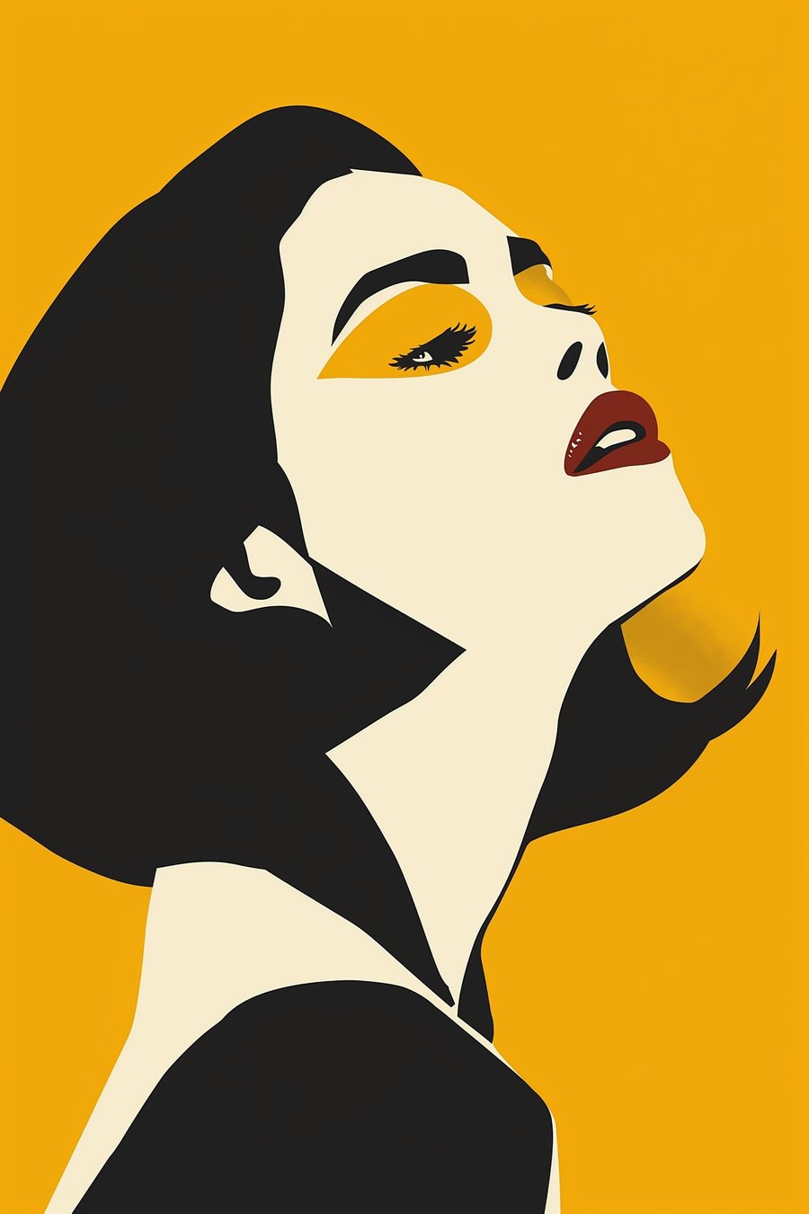 Pop-artová dívka — celý design