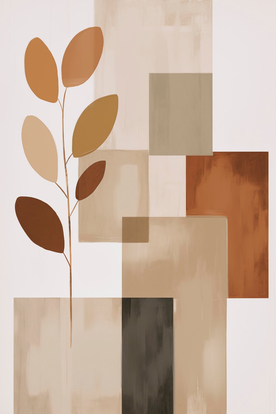 Abstraktní malba — celý design