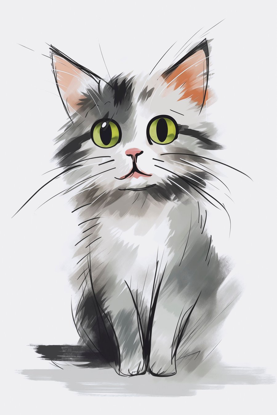 Roztomilé koťátko — celý design