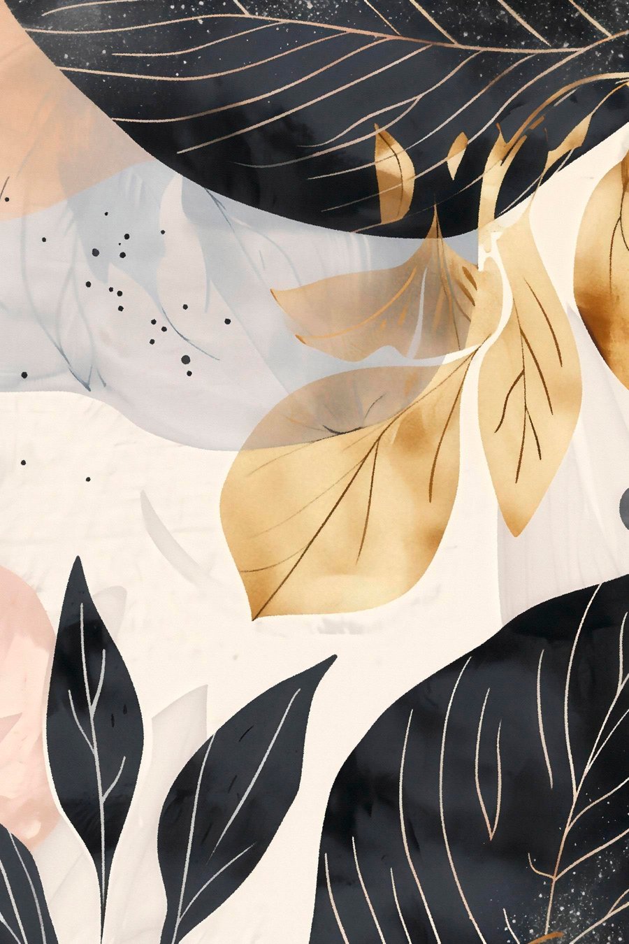 Abstraktní větve a listy — celý design