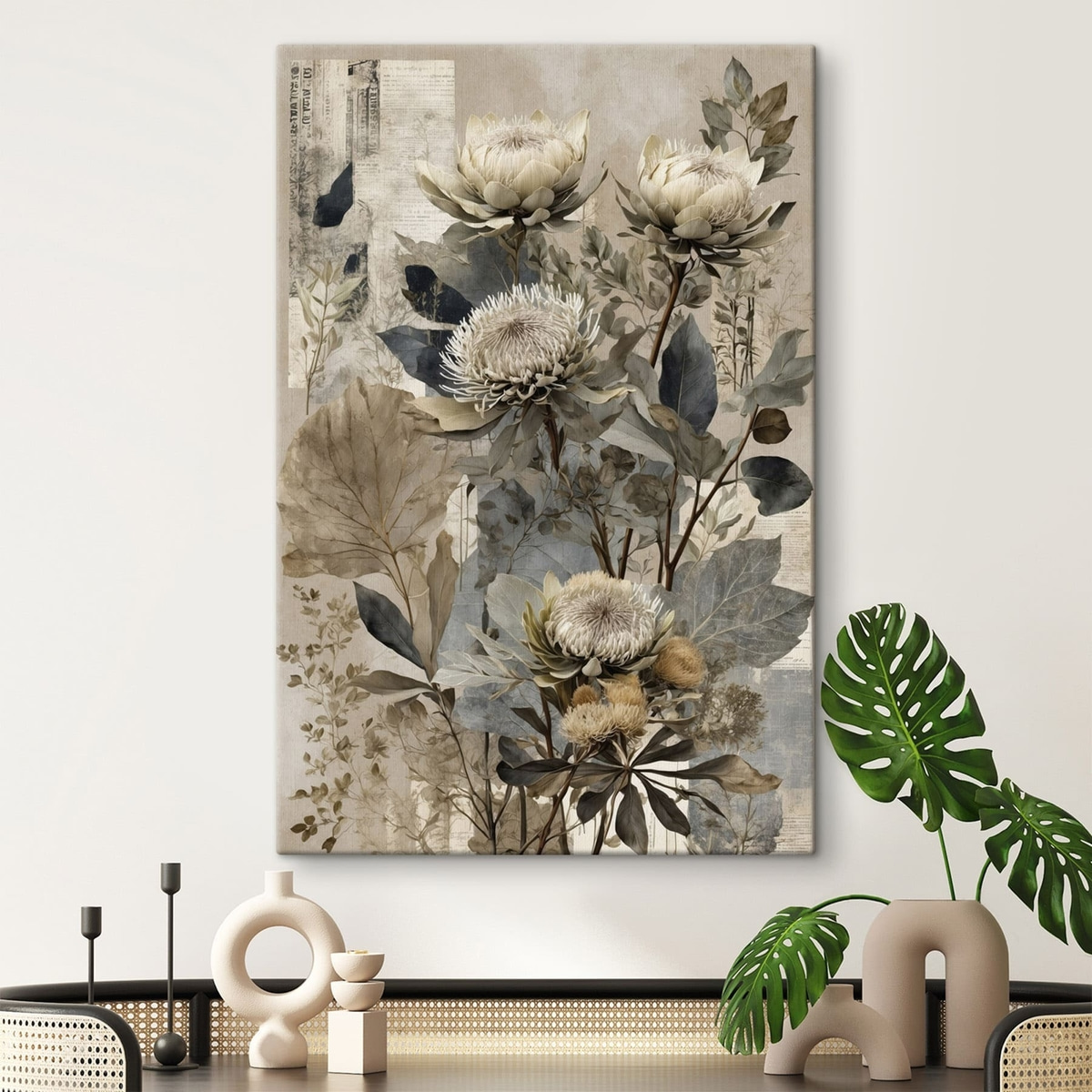 Botanická kompozice, tlumené tóny — interiér 3
