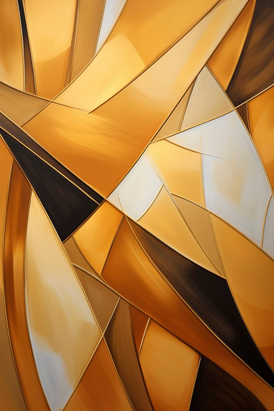 Oranžové geometrické tvary — celý design