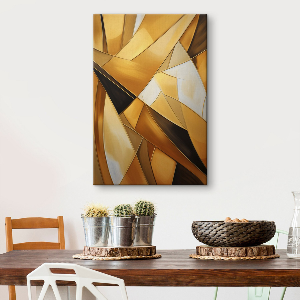 Oranžové geometrické tvary — interiér 2