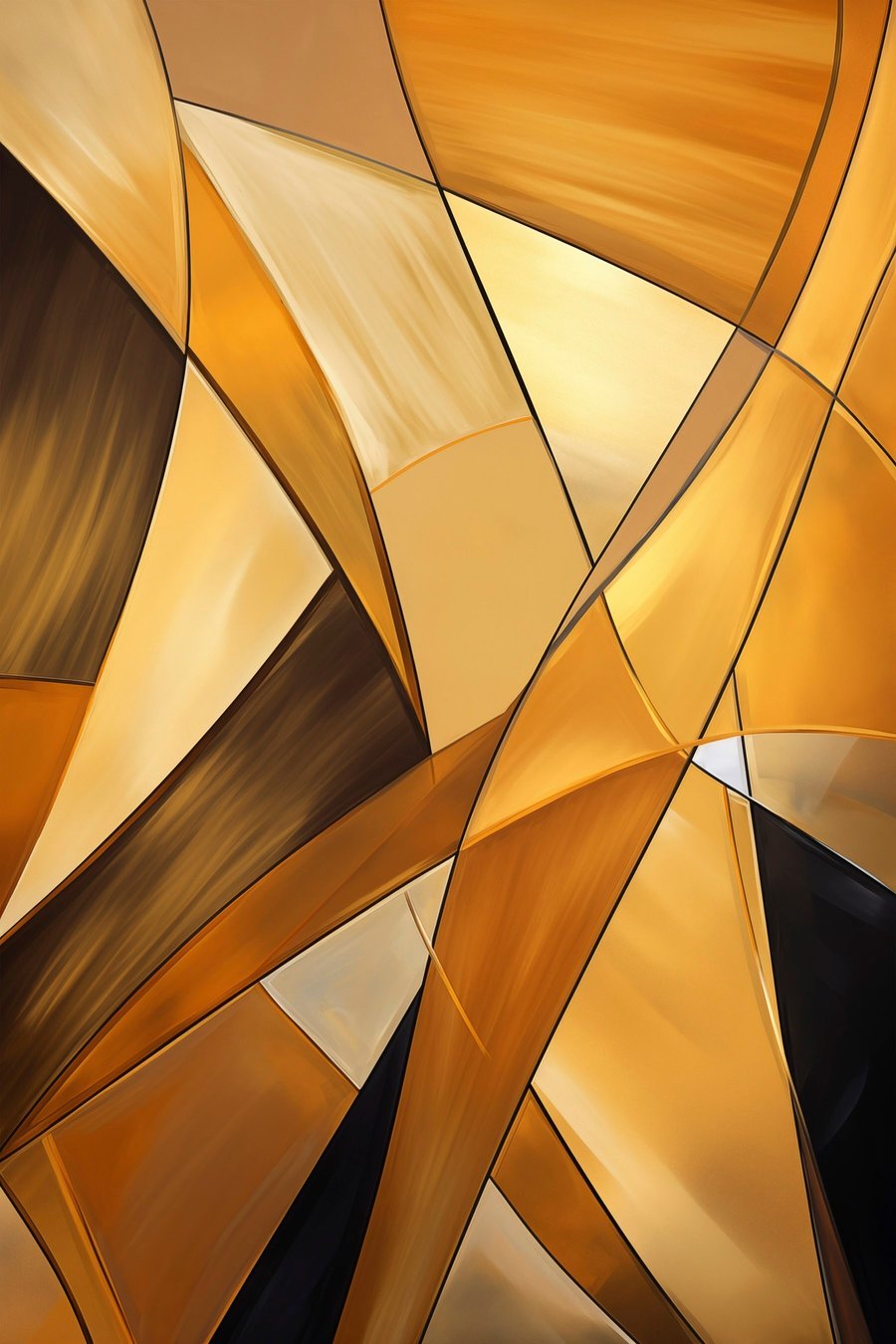 Oranžové geometrické tvary — celý design