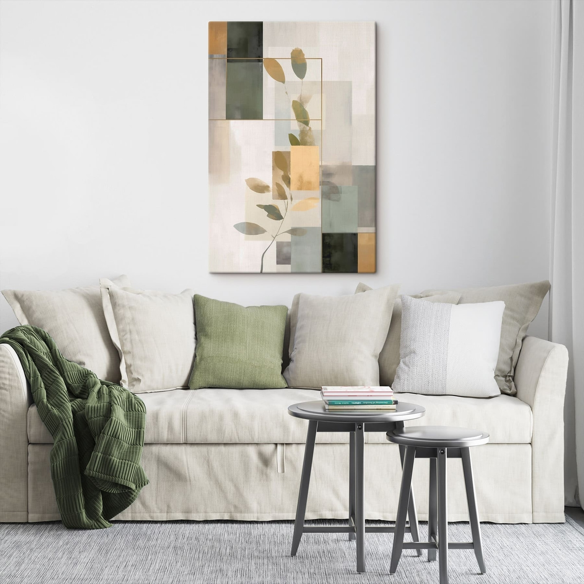 Geometrická abstrakce s větvemi — interiér 3