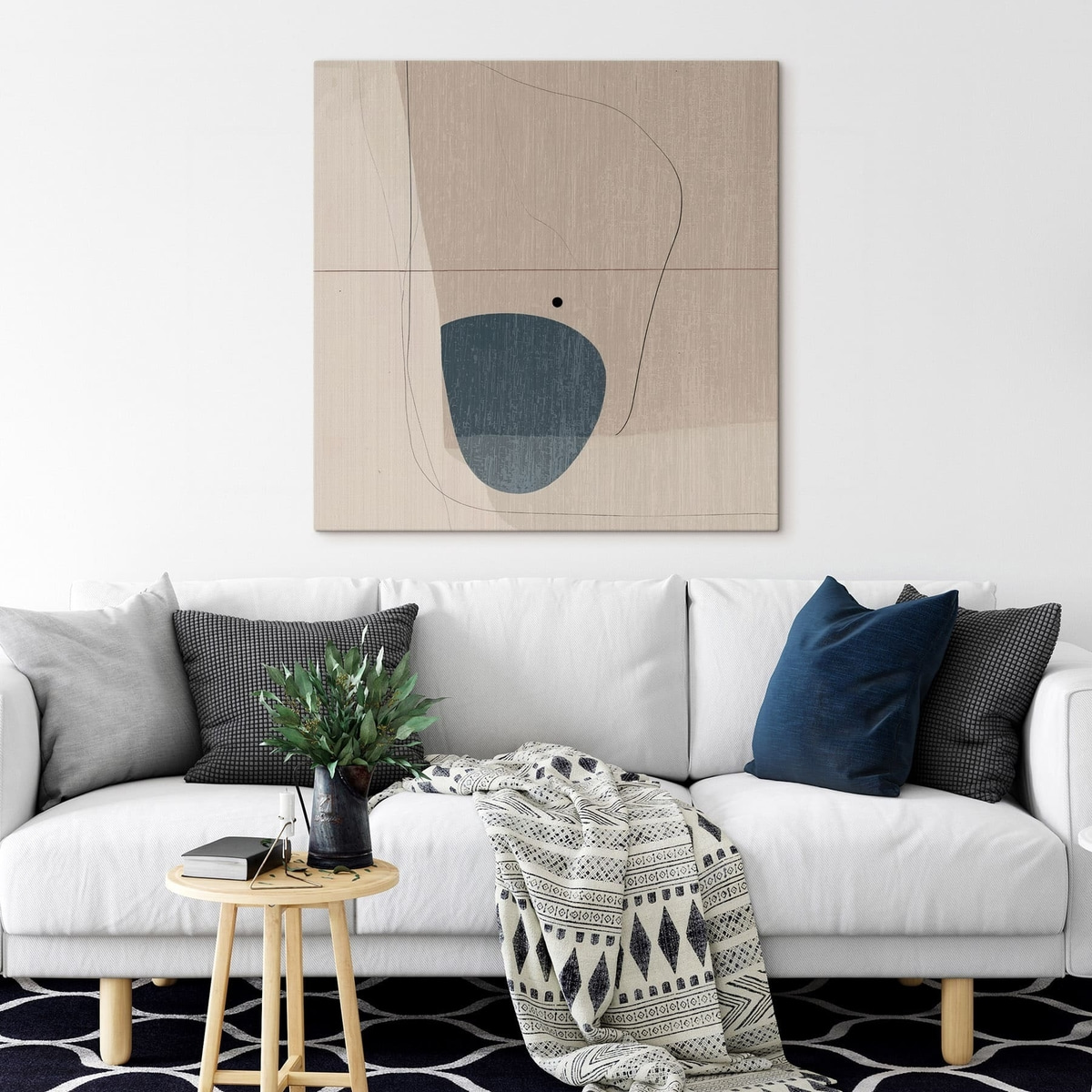 Minimalistická abstraktní kompozice — interiér 2