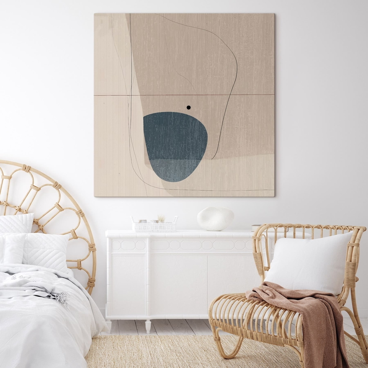 Minimalistická abstraktní kompozice — interiér 1
