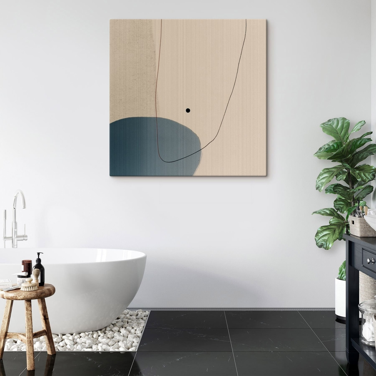 Minimalistická abstraktní kompozice — interiér 1