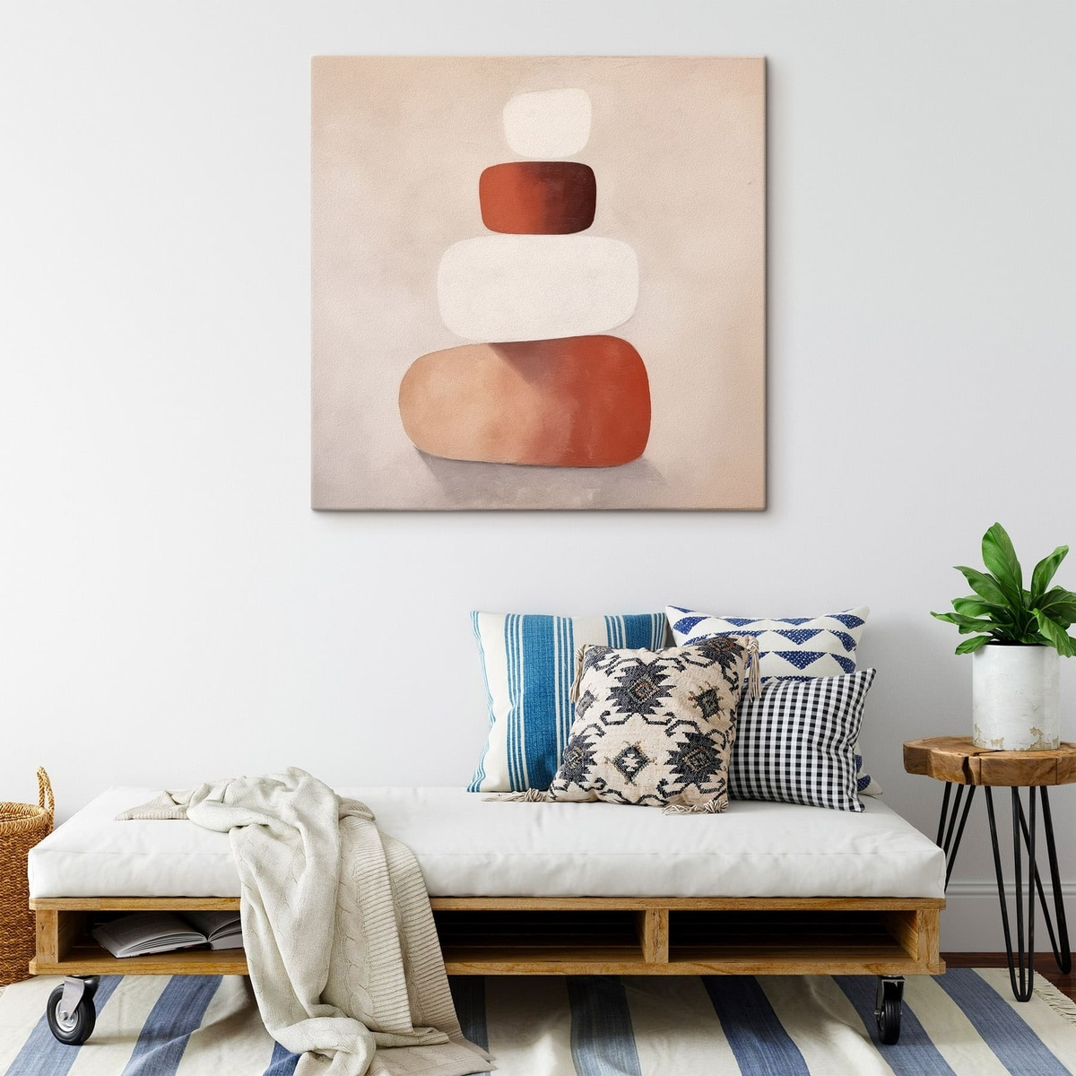 Minimalistické naskládané tvary — interiér 2