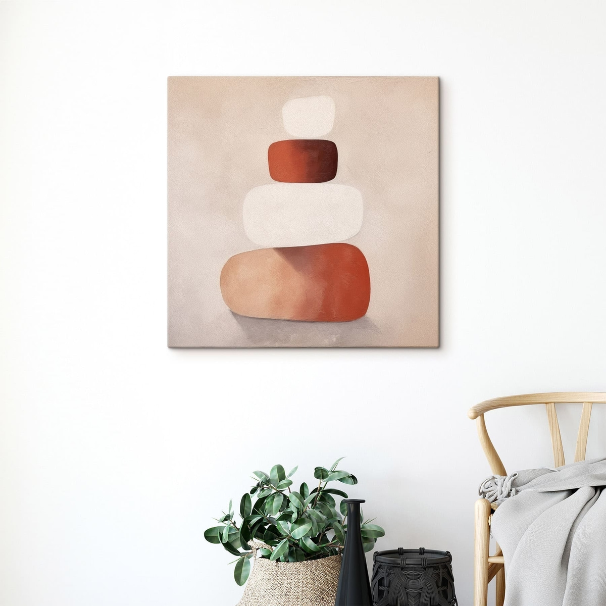 Minimalistické naskládané tvary — interiér 1