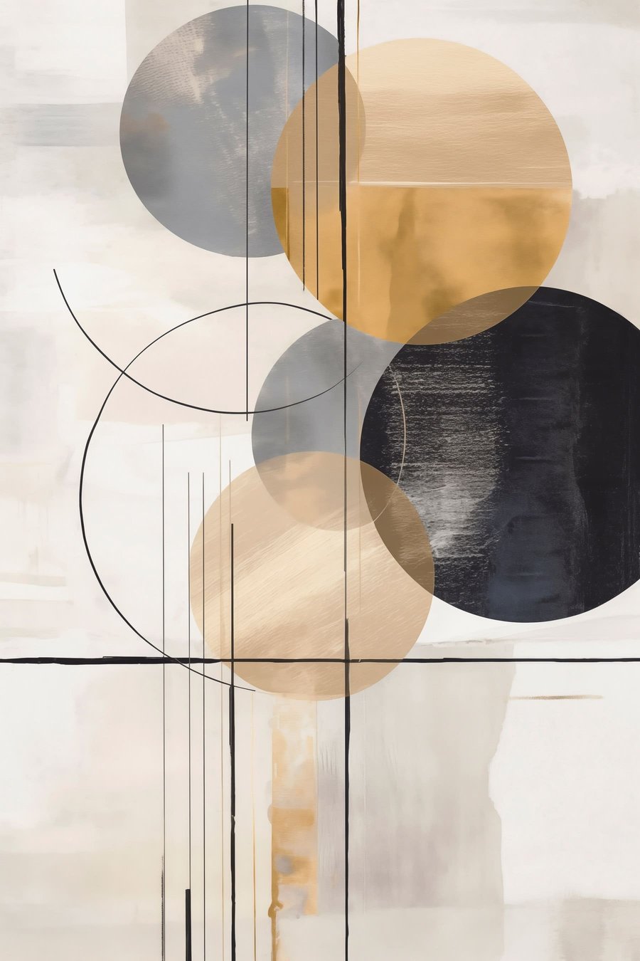 Abstrakce s kruhy — celý design