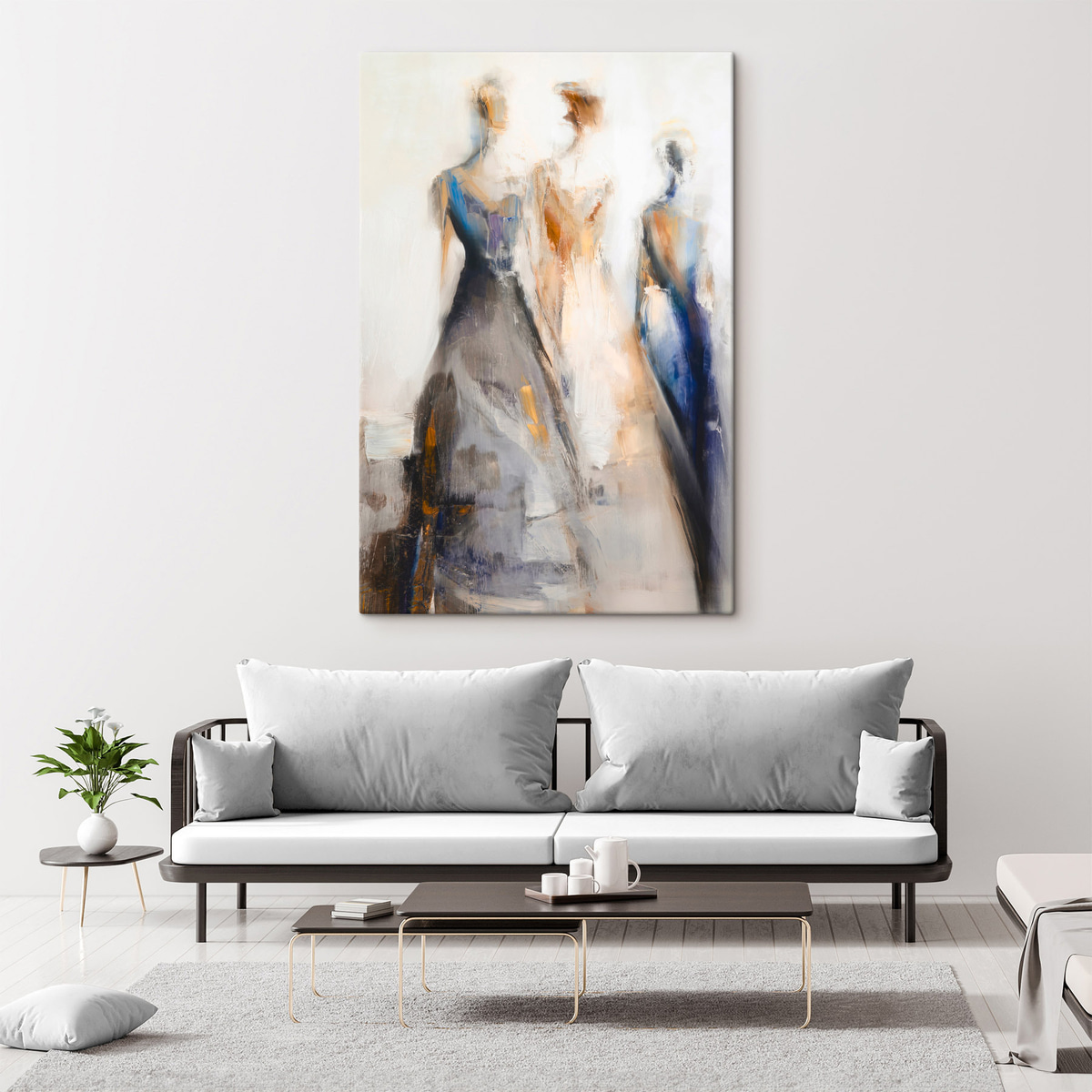 Elegantní abstraktní ženské siluety — interiér 1