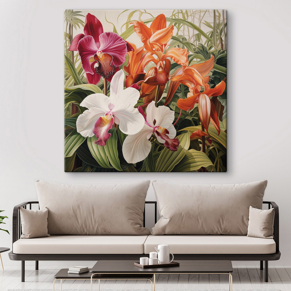 Tropická kytice s orchidejemi — interiér 2