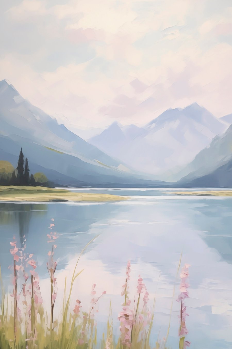 Jezero u hor — celý design