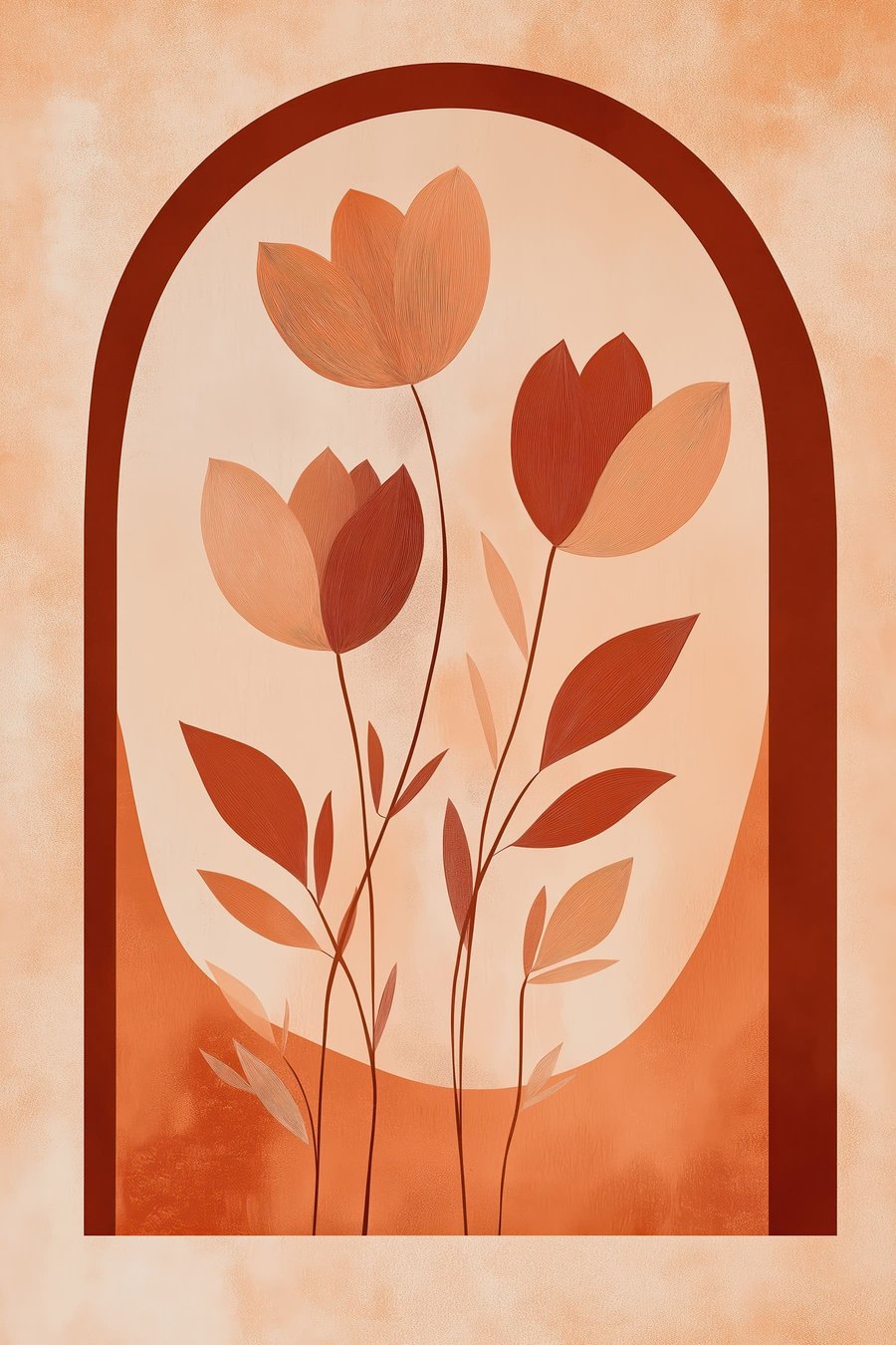 Abstraktní květiny — celý design