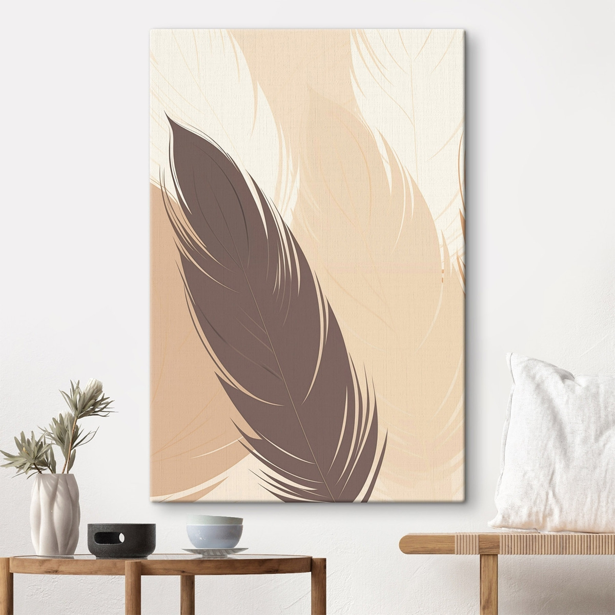 Minimalistické peří — interiér 1