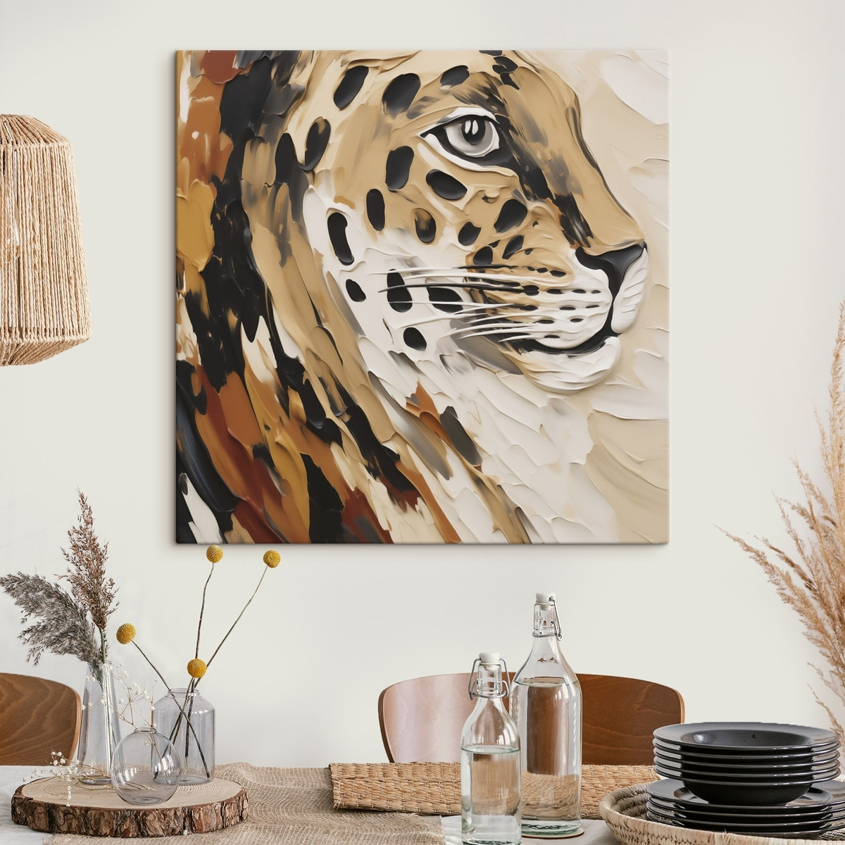 Abstraktní leopard — interiér 1