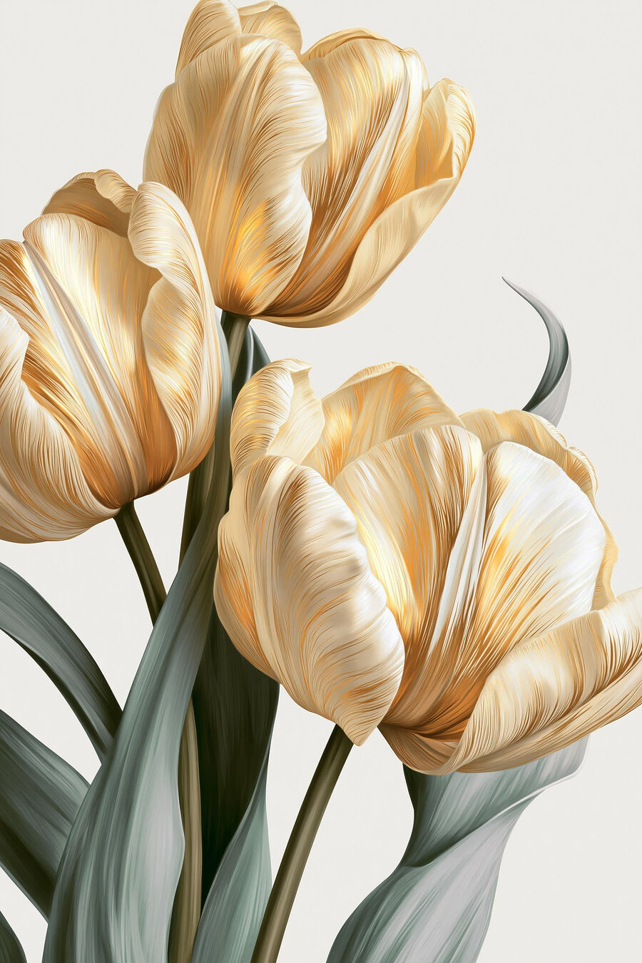 Zlaté tulipány — celý design