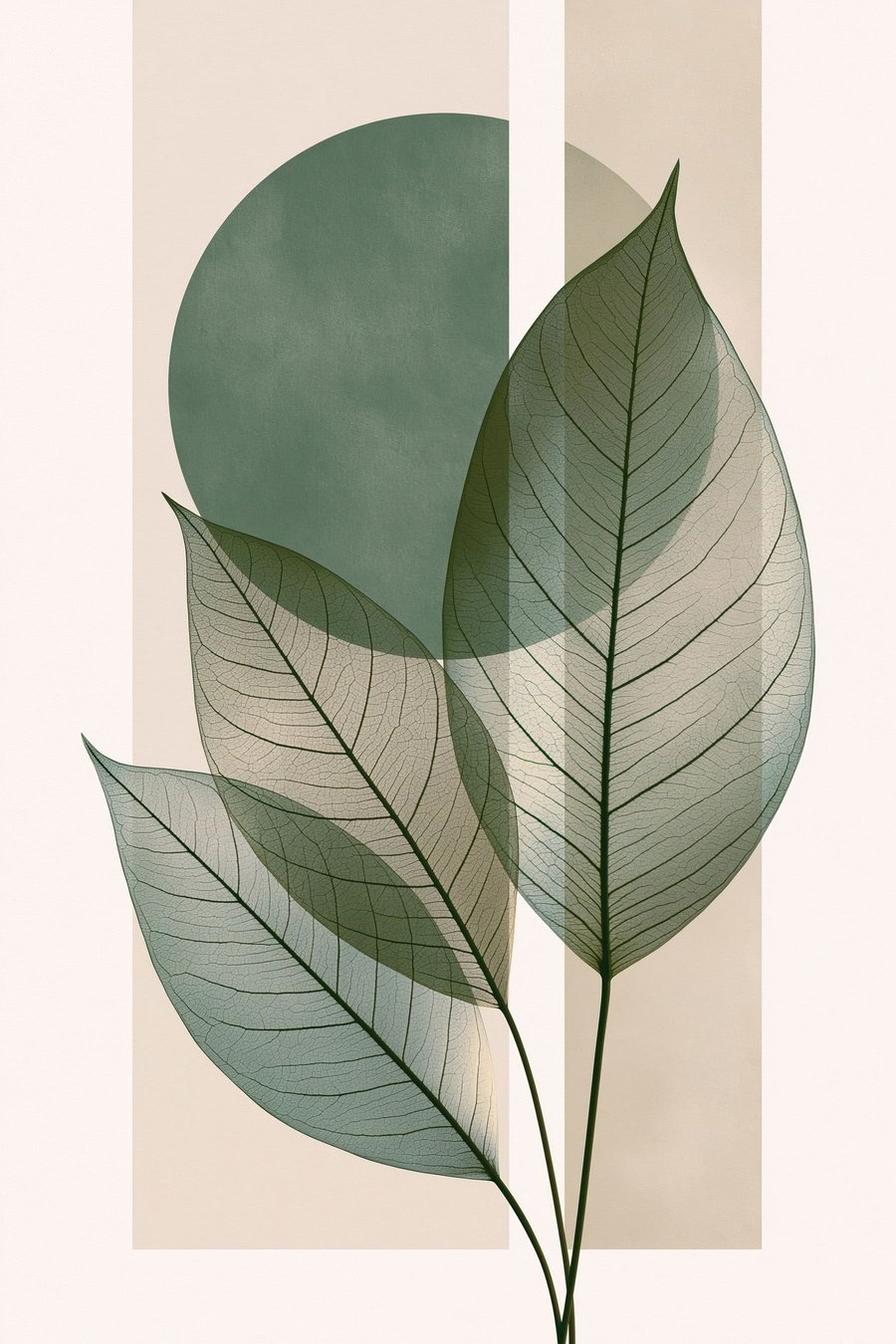 Jemné listy — celý design