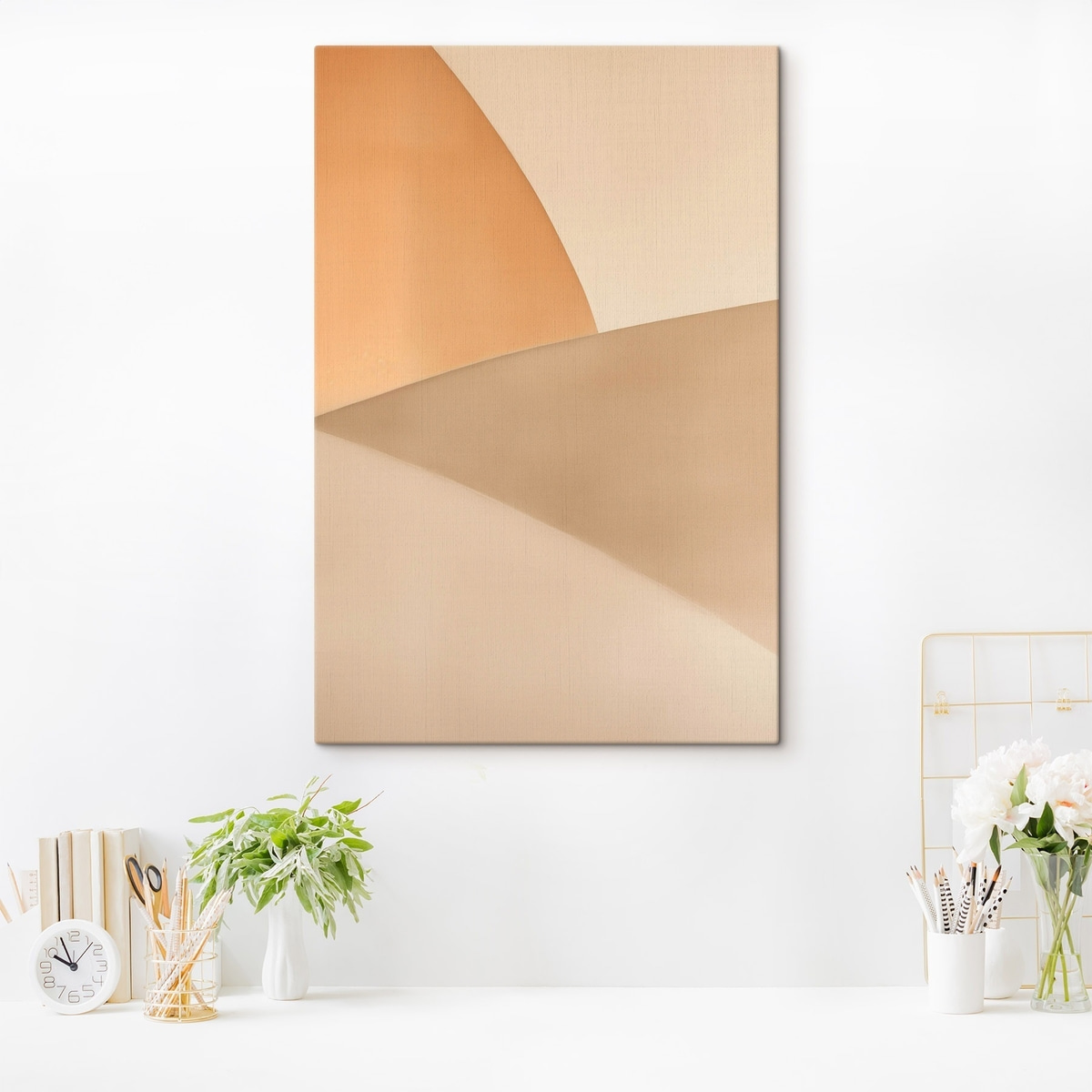 Jemné béžové geometrické vzory — interiér 2