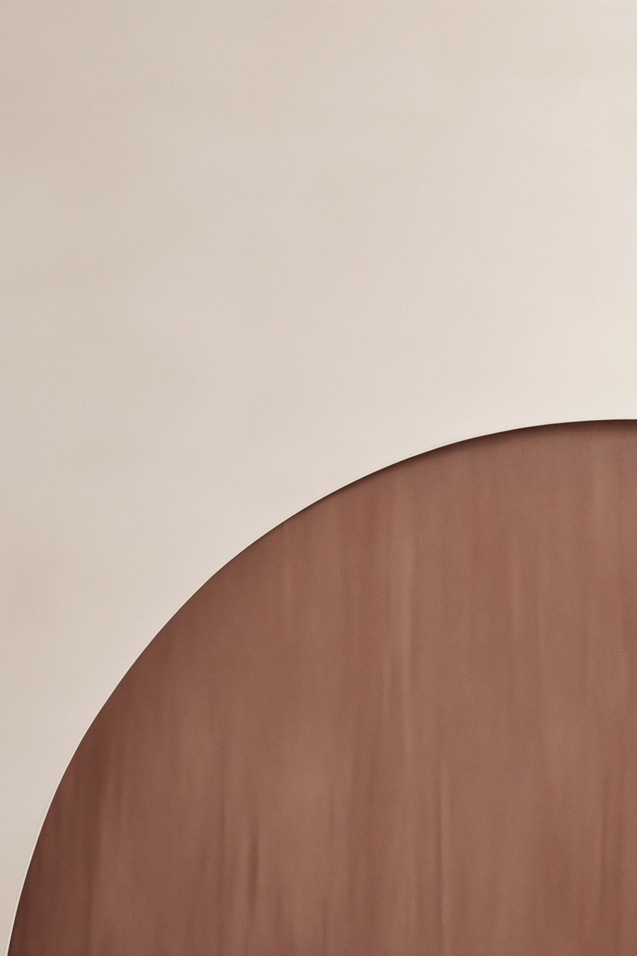 Půlkruh v terakotě — celý design