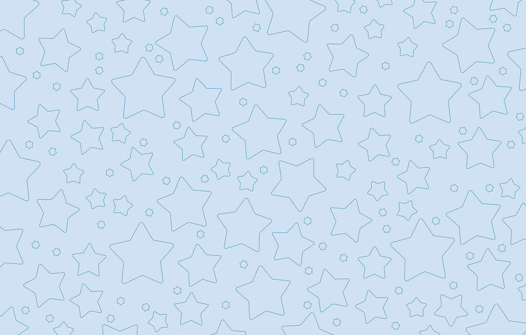 Jemné obrysy hvězd — celý design