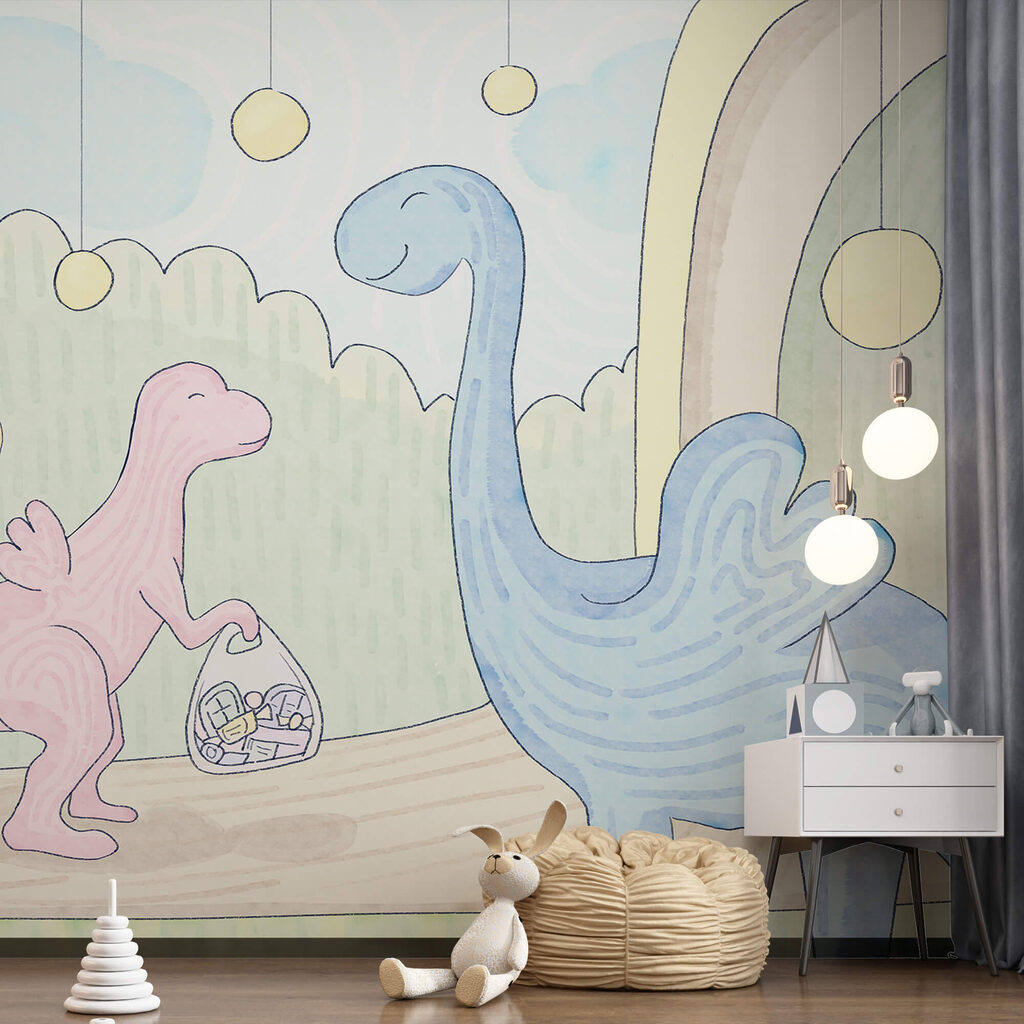 Dinosauři v pastelovém světě — interiér 1
