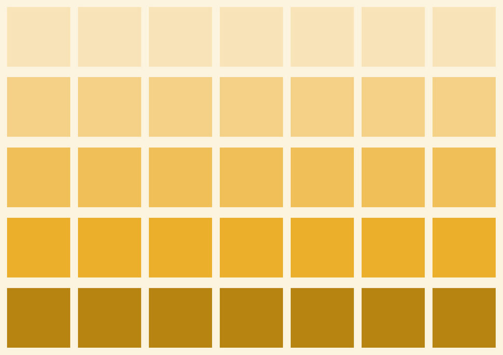 Postupné čtverce — celý design