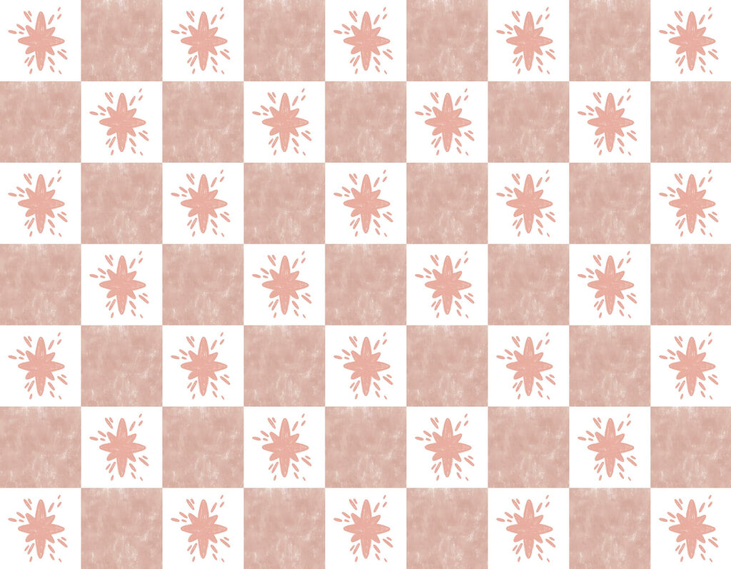 Hvězdičky na šachovnici — celý design