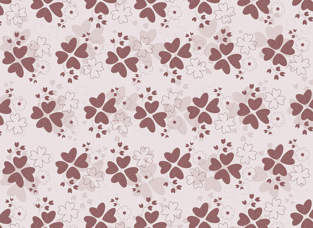 Drobné růžové květy — celý design