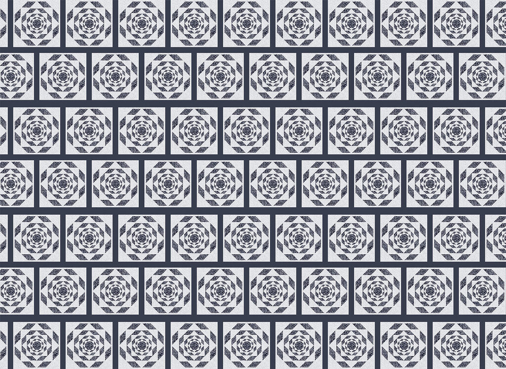 Tmavé ornamenty jako dlaždice — celý design