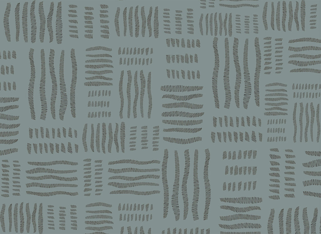 Proužky tvoří pletený vzor — celý design