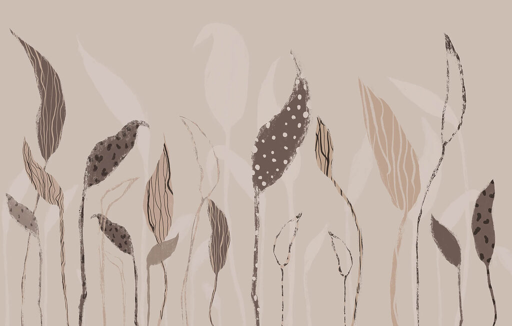 Listy na tenkých stoncích — celý design