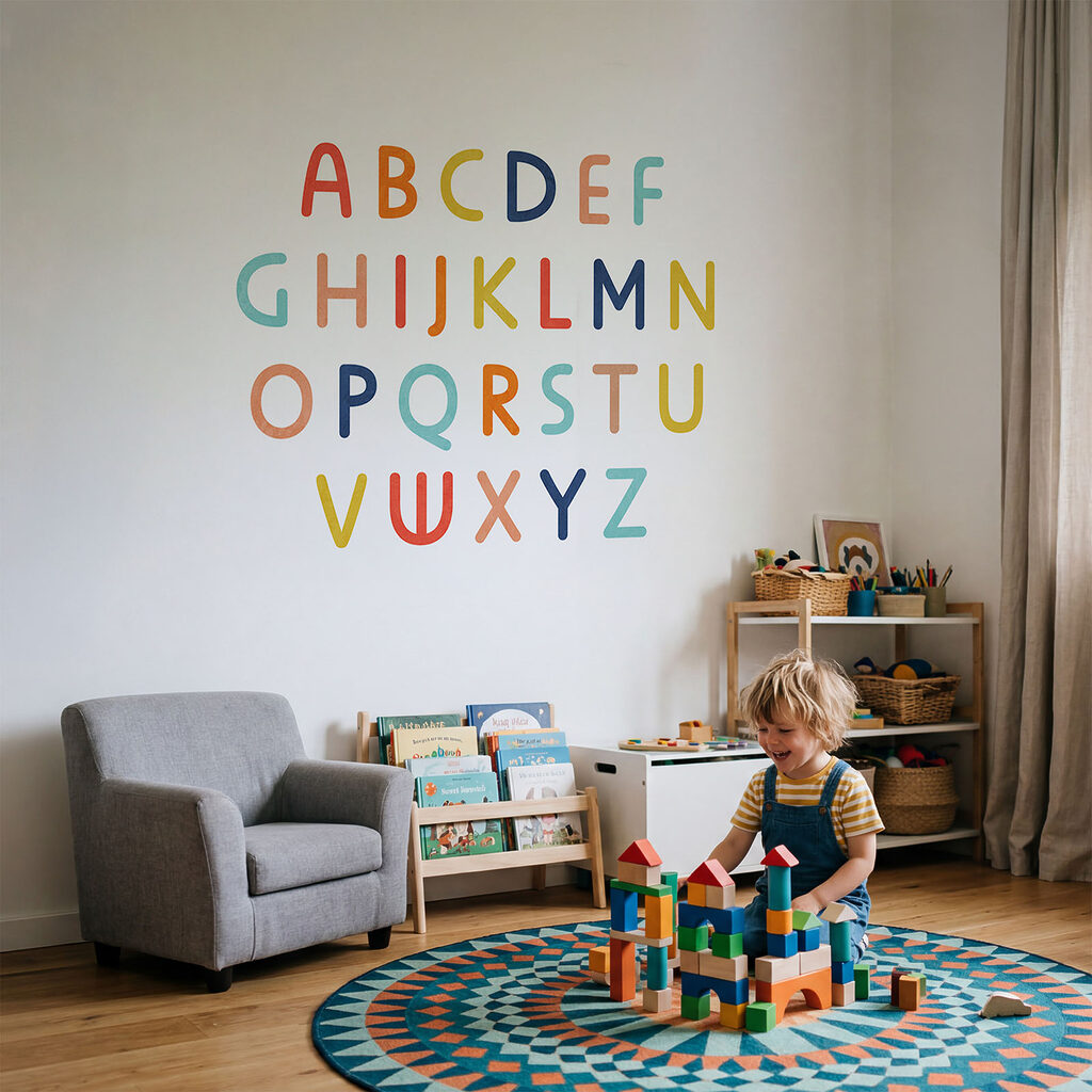Barevná abeceda v interiéru